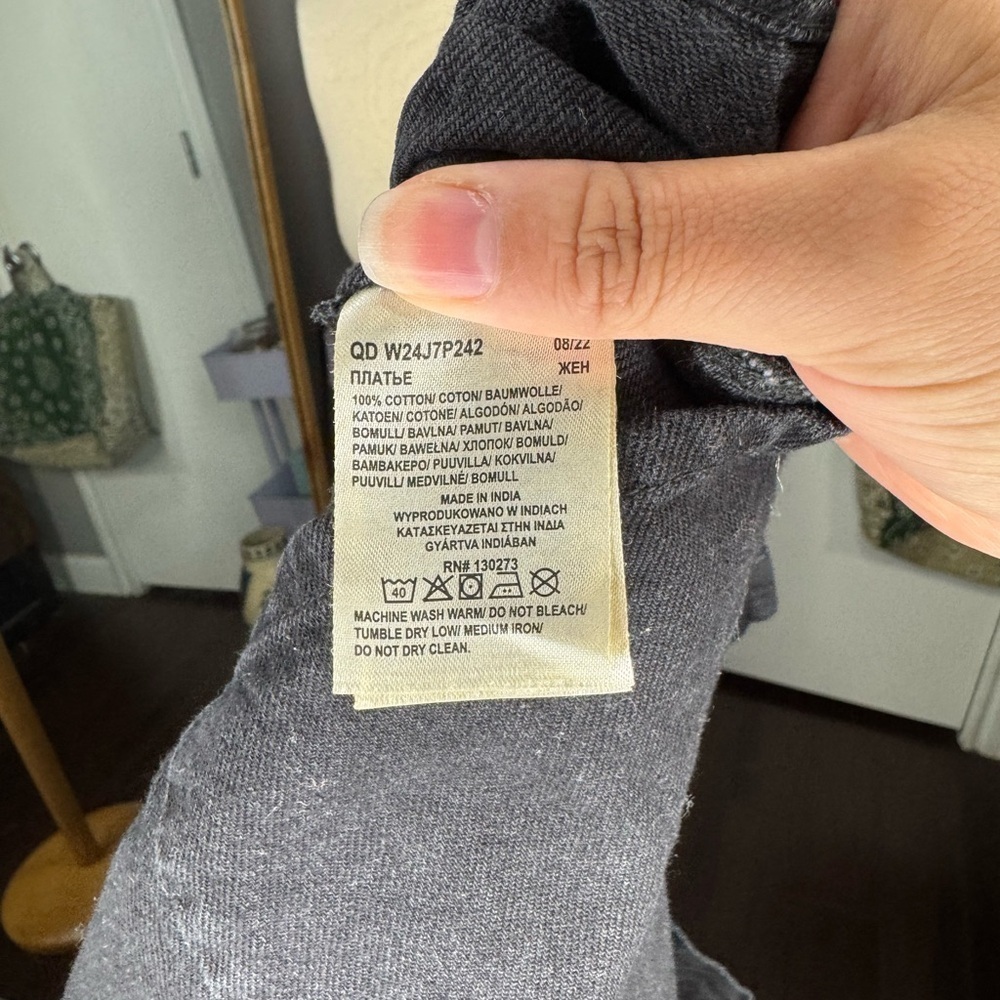 Black‎ Denim Button-Up Dress - Picture 5 of 5